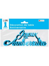 Décoration métallisée Joyeux Anniversaire - Bleu Décoration métallisée Joyeux Anniversaire - Bleu