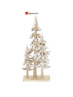 Decoration of snow-covered wooden fir trees