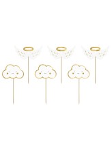 Muffin decorations - Clouds and wings - 6 pieces Muffin decorations - Clouds and wings - 6 pieces