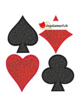 Découpe de carte casino brillante Découpe de carte casino brillante