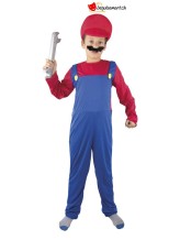 Déguisement ado plombier rouge et bleu 140/160cm