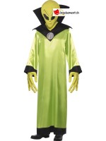 Kostüm Alien-Prinz, mit Gewand, Maske und Händen
