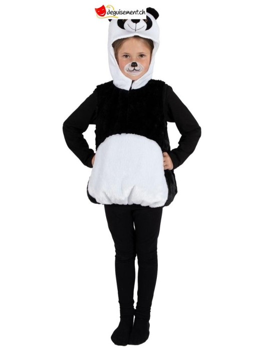 Panda Kostüm mit Kapuze für Kinder