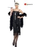 Charleston Flapper Schwarz Kostüm