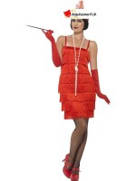 Déguisement Charleston Flapper rouge courte