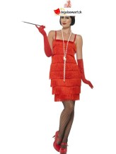 Déguisement Charleston Flapper rouge courte Déguisement Charleston Flapper rouge courte