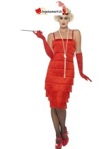 Déguisement Charleston Flapper rouge longue Déguisement Charleston Flapper rouge longue