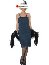 Déguisement Charleston Flapper vert sarcelle longue Déguisement Charleston Flapper vert sarcelle longue