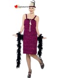 Déguisement Charleston Flapper vieux rose