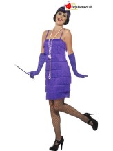 Déguisement Charleston Flapper violet courte Déguisement Charleston Flapper violet courte