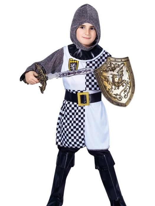 Gray knight costume for children
