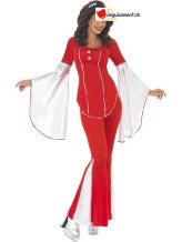 Déguisement disco blanc et rouge femme Déguisement disco blanc et rouge femme