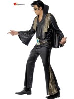 Kostüm Elvis, Schwarz & Gold