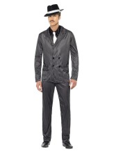 Costume da gangster in bianco e nero Costume da gangster in bianco e nero