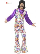 Travestimento da Groovy Hippie per uomo Travestimento da Groovy Hippie per uomo