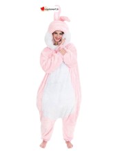 Großer Hase rosa Kostüm für Erwachsene