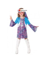 Déguisement Hippie bleu-violet enfant