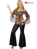 Déguisement hippie femme haut fleuri