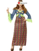 Travestimento hippie multicolors per donna Travestimento hippie multicolors per donna