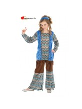 Déguisement hippie vintage bleu enfant