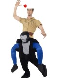 Déguisement homme sur épaule de gorille - Taille unique