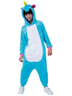 Déguisement kigurumi Licorne bleue - enfant Déguisement kigurumi Licorne bleue - enfant
