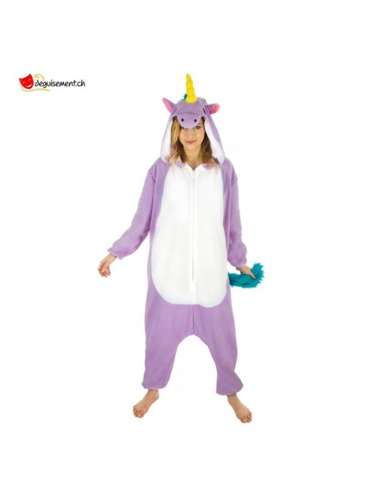 Purple unicorn kigurumi costume
