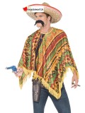 Déguisement kit poncho mexicain orange