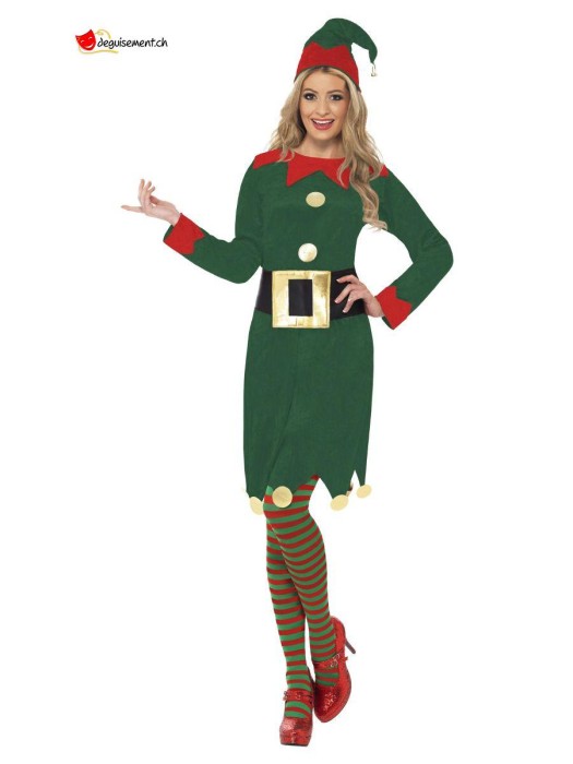 Déguisement de Lutin - robe verte femme