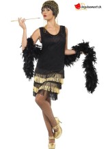 Déguisement noir et doré des années 20 Déguisement noir et doré des années 20
