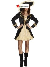Deguisement Pirate noir et doré Deguisement Pirate noir et doré