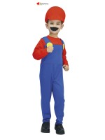Red and blue plumber disguise for children