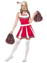 Costume da ragazza pompon rosso Costume da ragazza pompon rosso