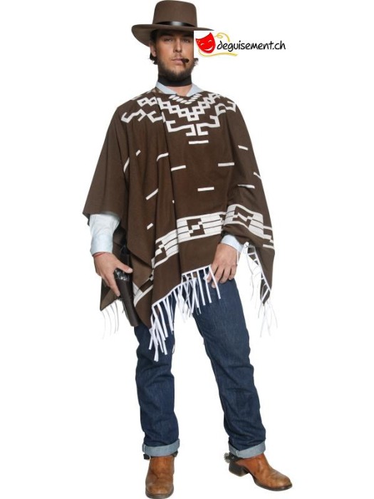 Déguisement poncho de vagabond western L