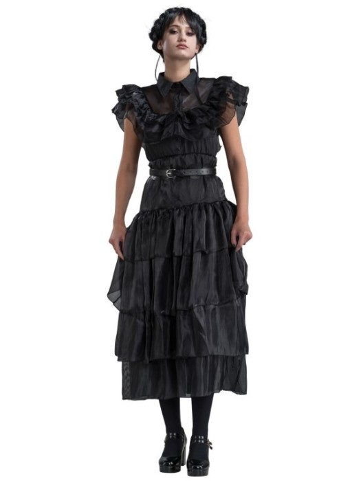 Déguisement robe de bal noire Mercredi adulte