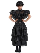 Déguisement robe de bal noire Mercredi enfant