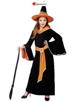 Black and orange witch disguise - girl