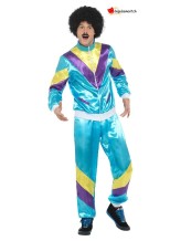 Costume da allenamento blu anni 80 Costume da allenamento blu anni 80