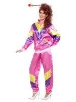 Pinkes Trainings kostüm aus den 80er Jahren