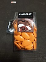 Dragées chocolat couleur capucine 54%  - 200gr