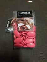 Dragées chocolat couleur framboise 54%  - 200gr