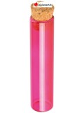 Eprouvette en verre fuchsia transparent