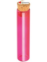 Eprouvette en verre fuchsia transparent