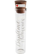 Transparent glass test tube 10cm - Baptême