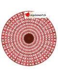 Eventail Géant à Suspendre Rouge