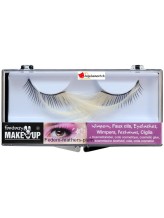 False eyelashes with white feathers False eyelashes with white feathers