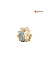 Figurine couple en résine - noces d'or