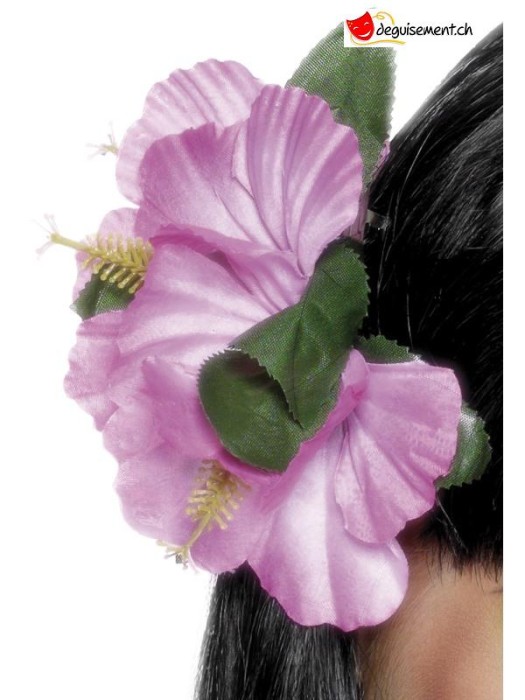 Fleurs hawaii pour cheveux rose