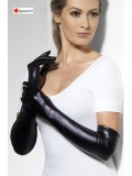Gants imitation cuir noir