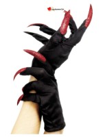 Handschuhe Halloween, mit Glitzernägeln